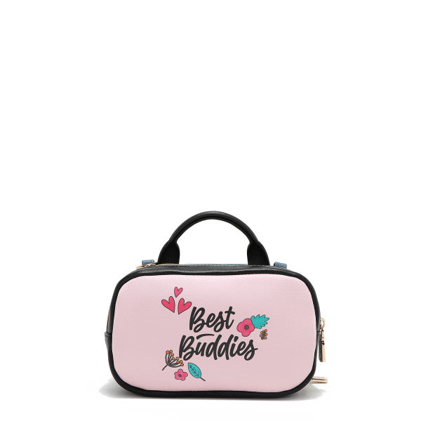 MIni Boston Double Zip Crossbody Bag
