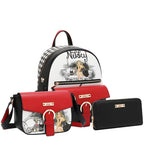 3PC Backpack, Mini Crossbody and Wallet