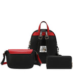 3PC Backpack, Mini Crossbody and Wallet