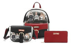 3PC Backpack, Mini Crossbody and Wallet