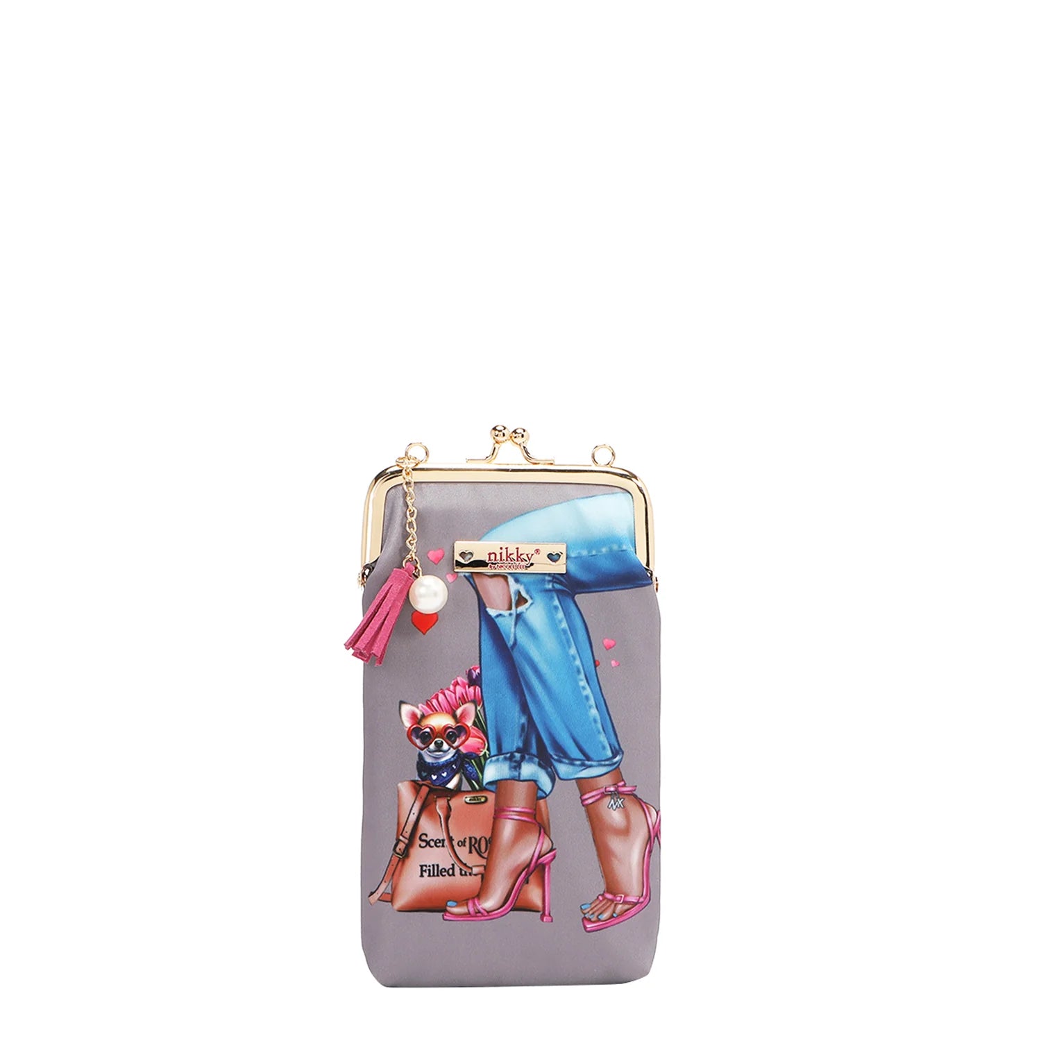 Kisslock Phone and Sunglasses Purse