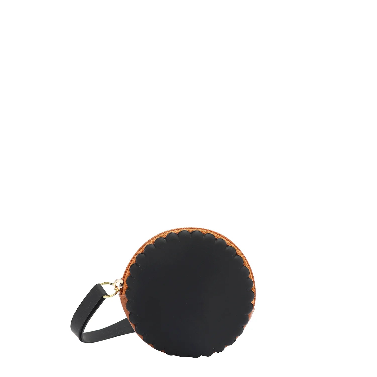 Silicone Round Zip Pouch with Wristlet