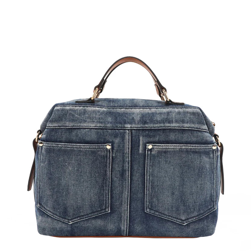 Denim Satchel Bag - SFM
