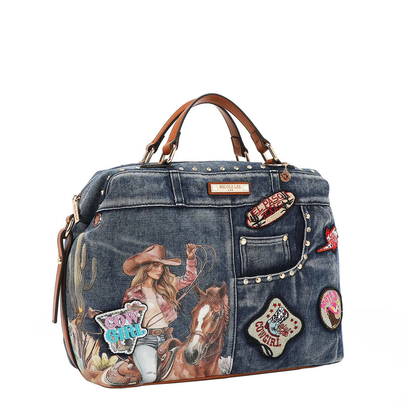 Denim Satchel Bag - SFM