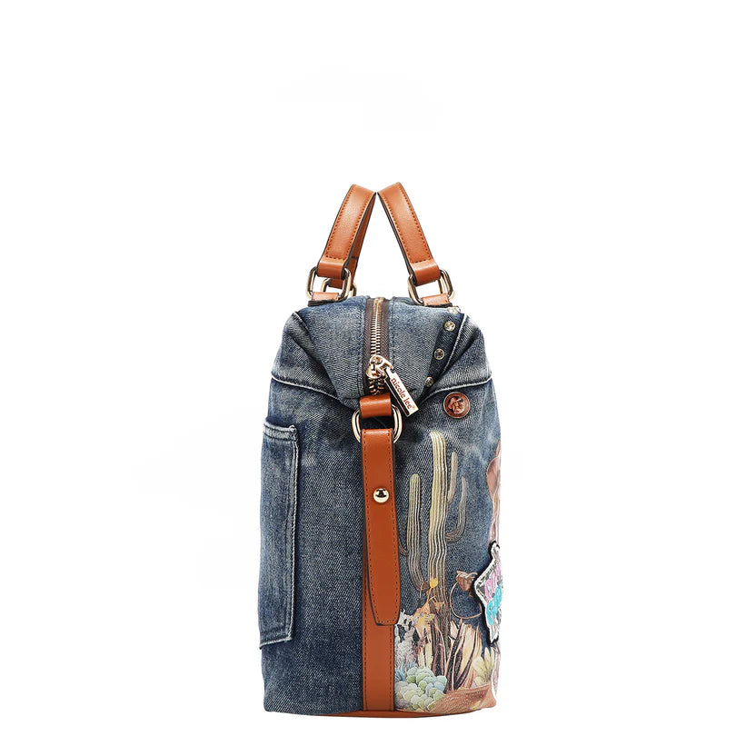 Denim Satchel Bag - SFM