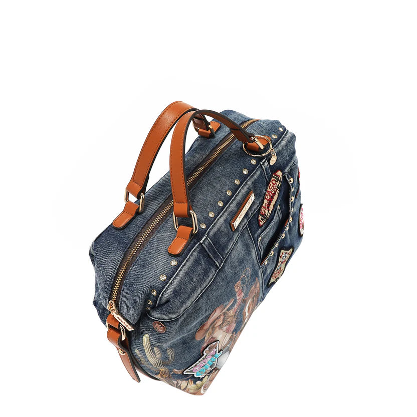 Denim Satchel Bag - SFM