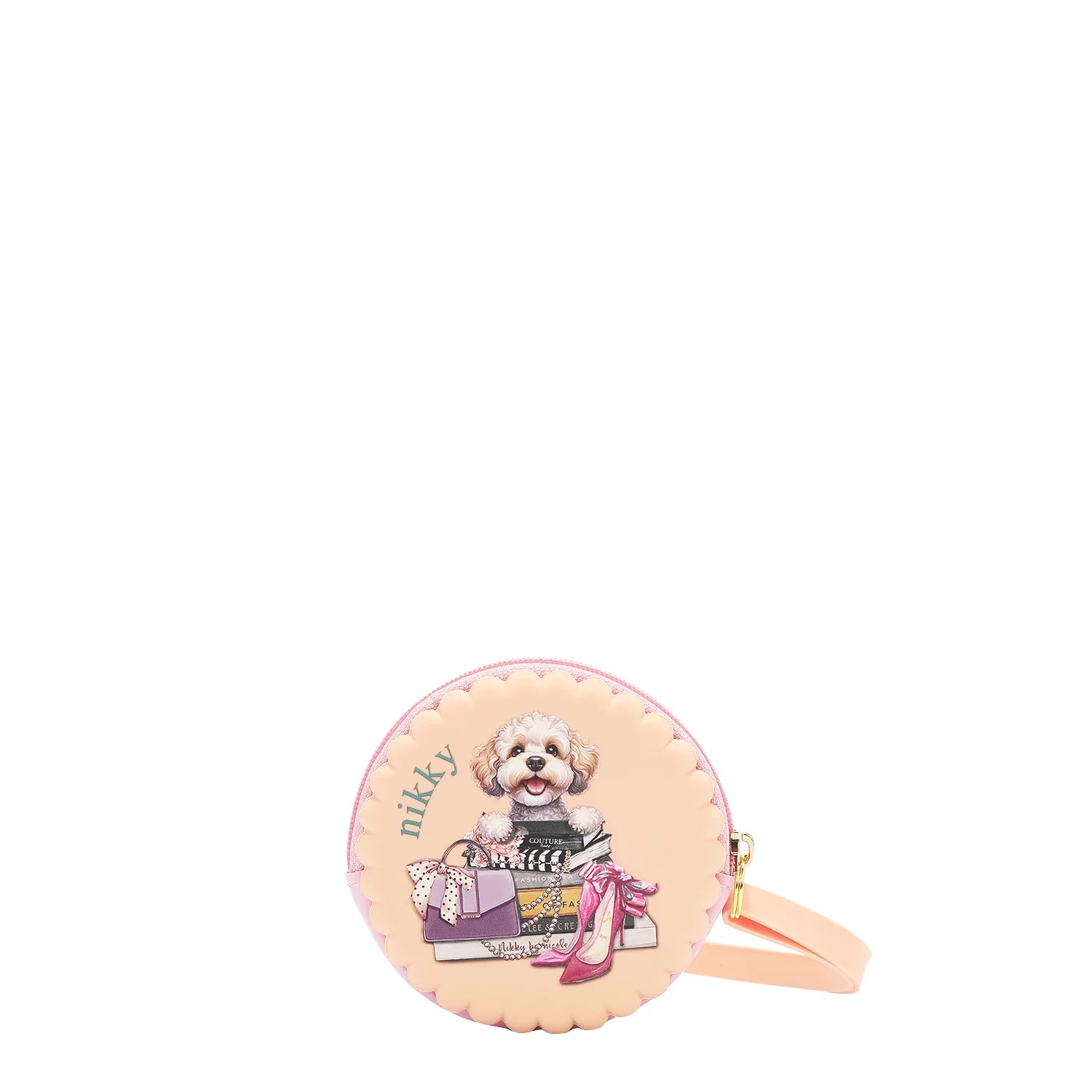 Silicone Round Zip Pouch with Wristlet