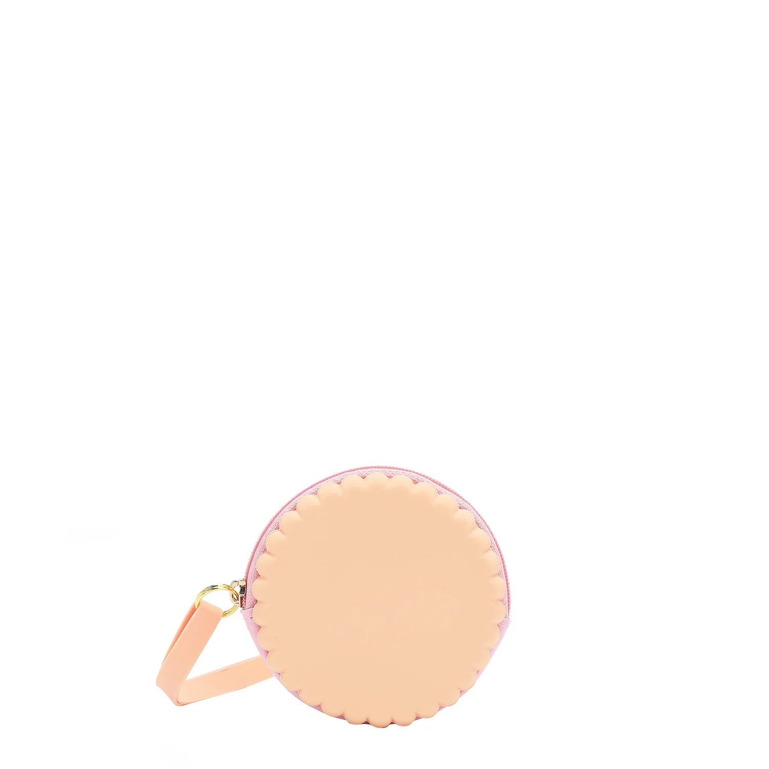 Silicone Round Zip Pouch with Wristlet