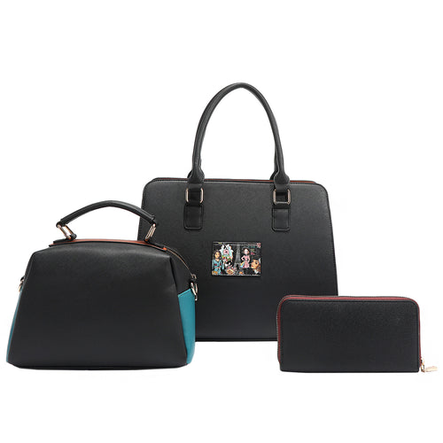 3PC Satchel, Crossbody & Wallet