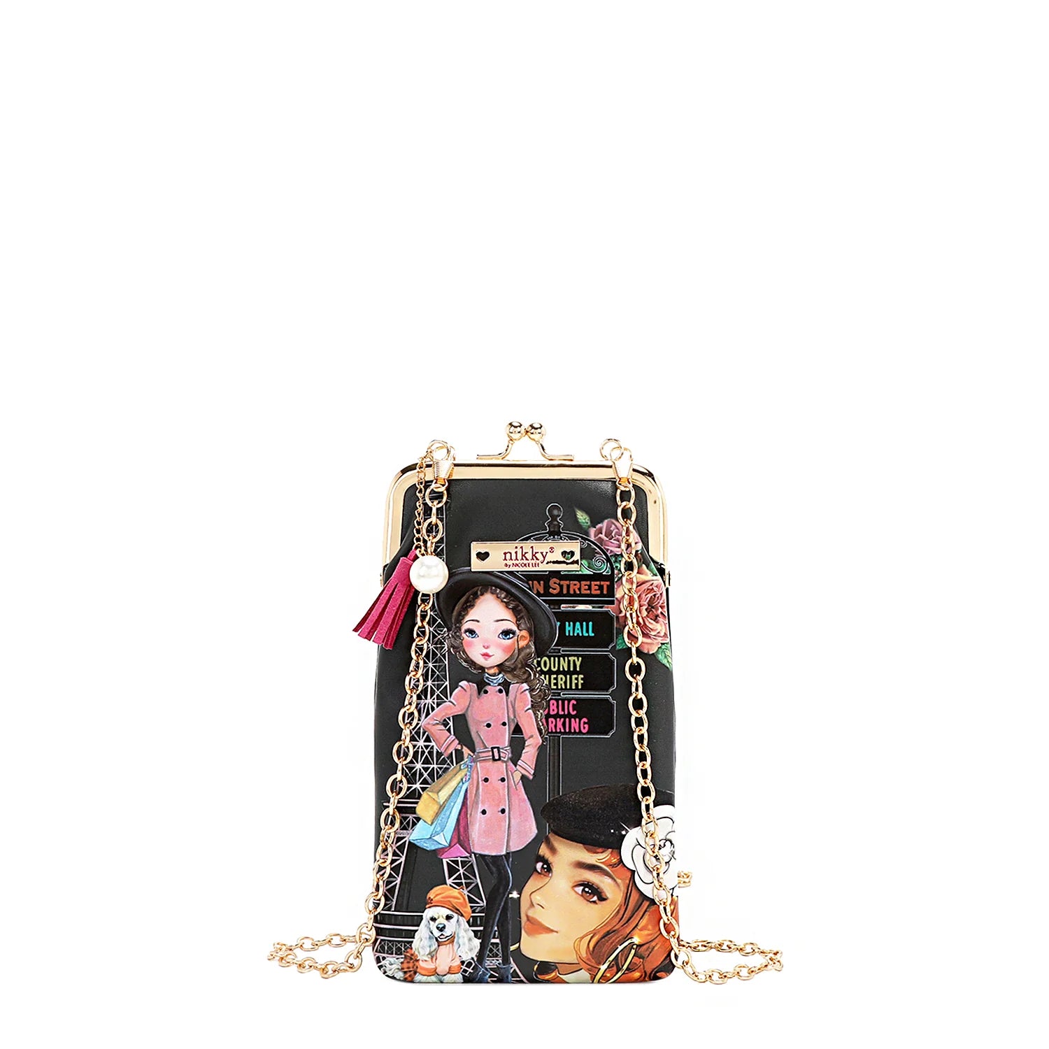 Kisslock Phone and Sunglasses Purse
