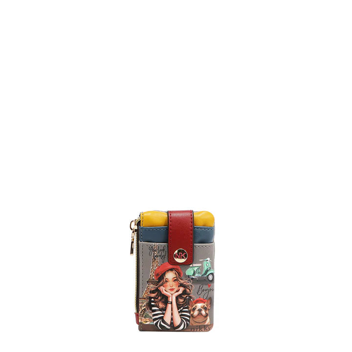 Mini Zip & Snap Button Card Holder