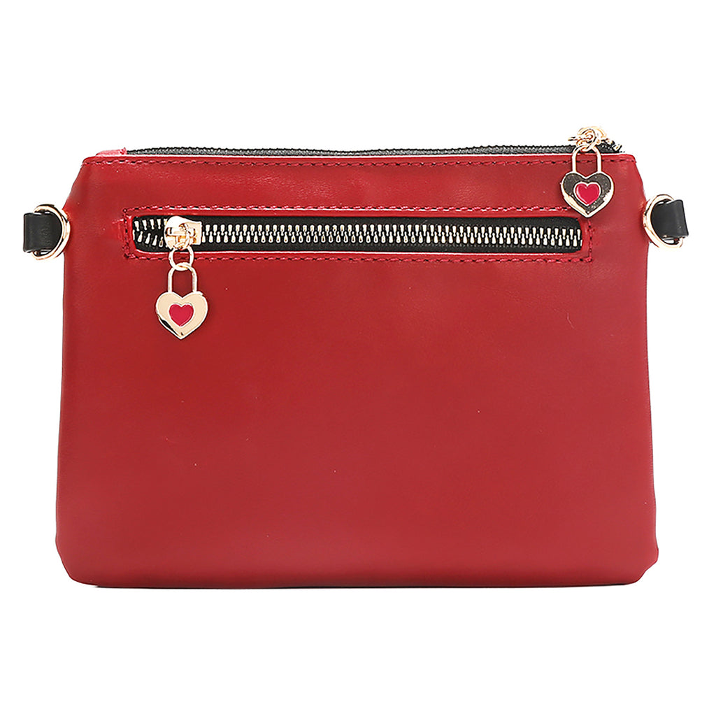 Zip & Snap Button Pouch Crossbody