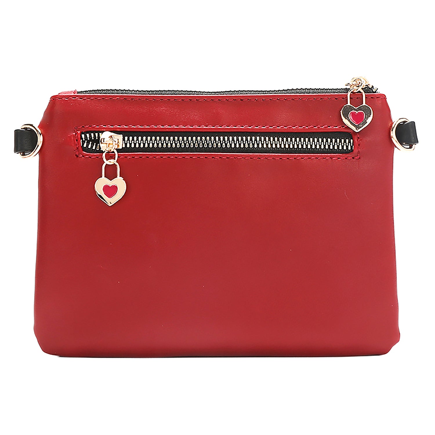 Zip & Snap Button Pouch Crossbody