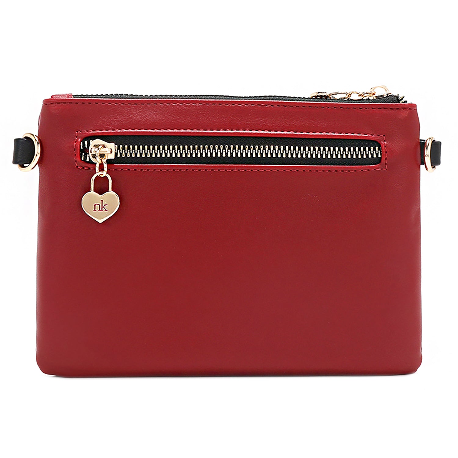 Zip & Snap Button Pouch Crossbody