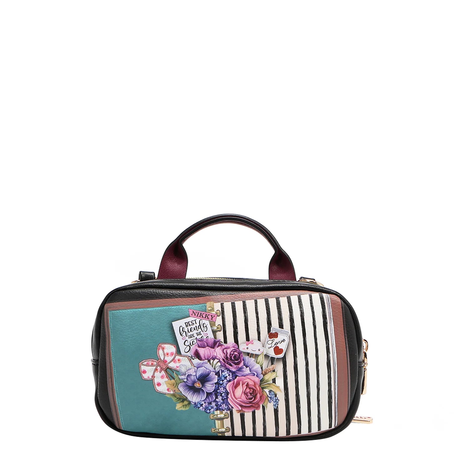 MIni Boston Double Zip Crossbody Bag