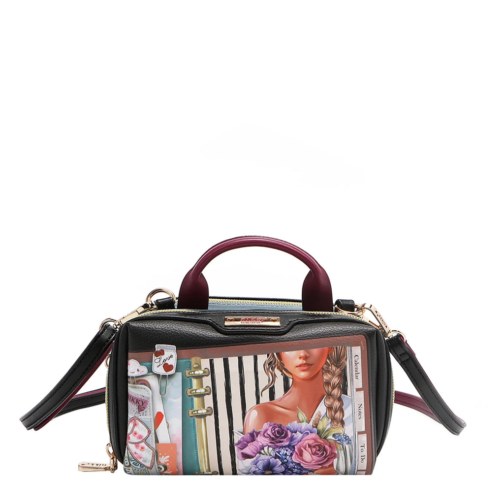 MIni Boston Double Zip Crossbody Bag