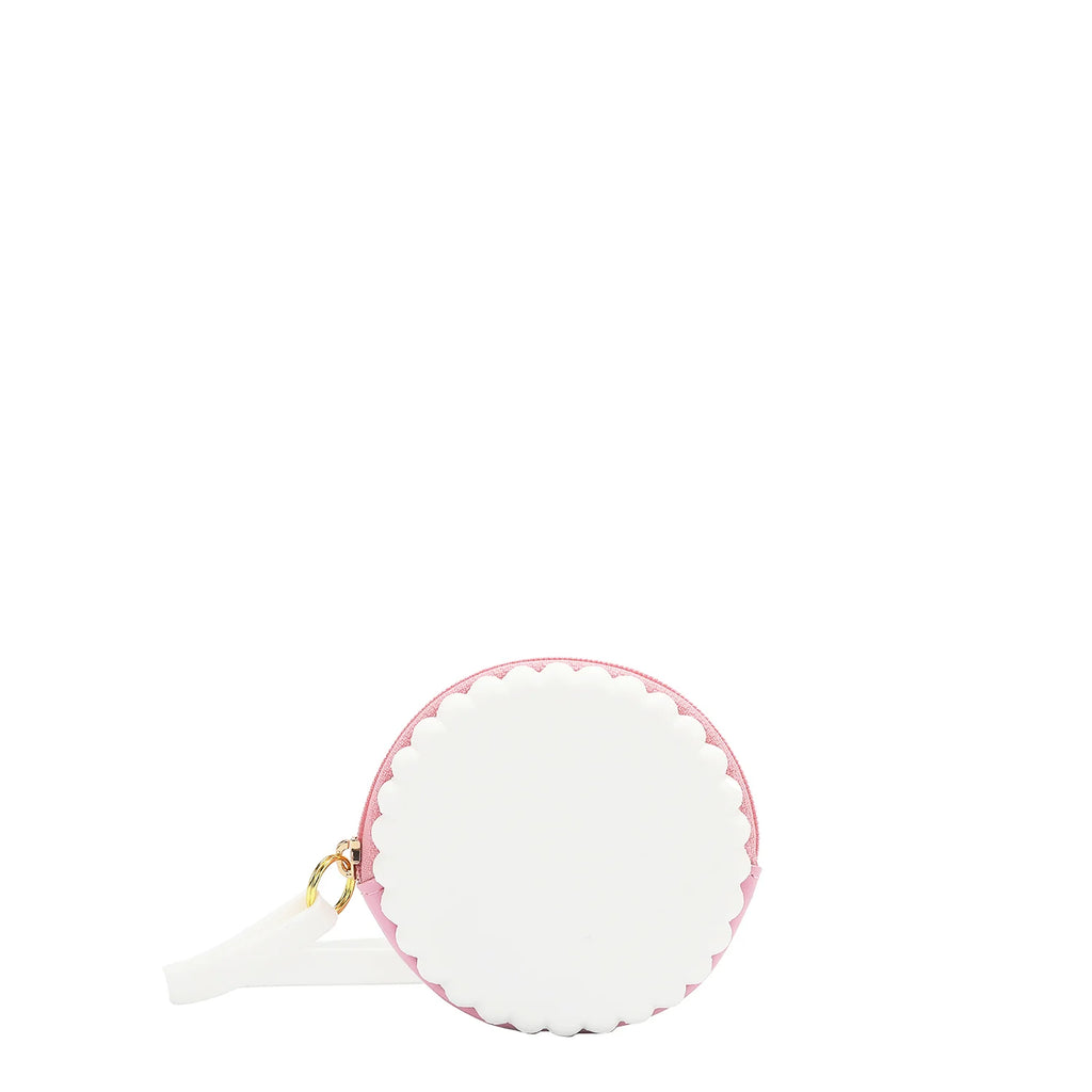 Silicone Round Zip Pouch with Wristlet