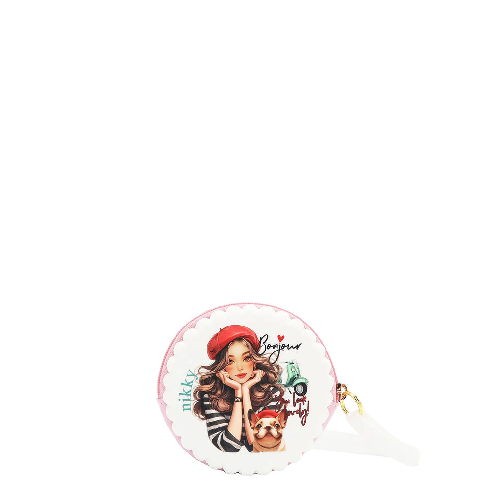 Silicone Round Zip Pouch with Wristlet
