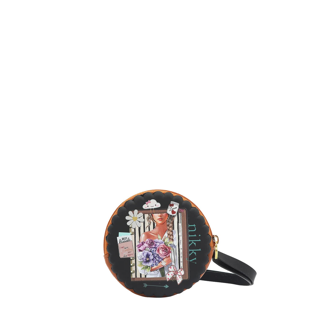 Silicone Round Zip Pouch with Wristlet