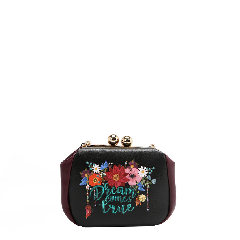 Kiss Lock Crossbody Mini Bag