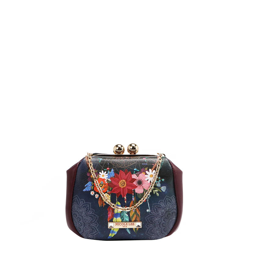 Kiss Lock Crossbody Mini Bag