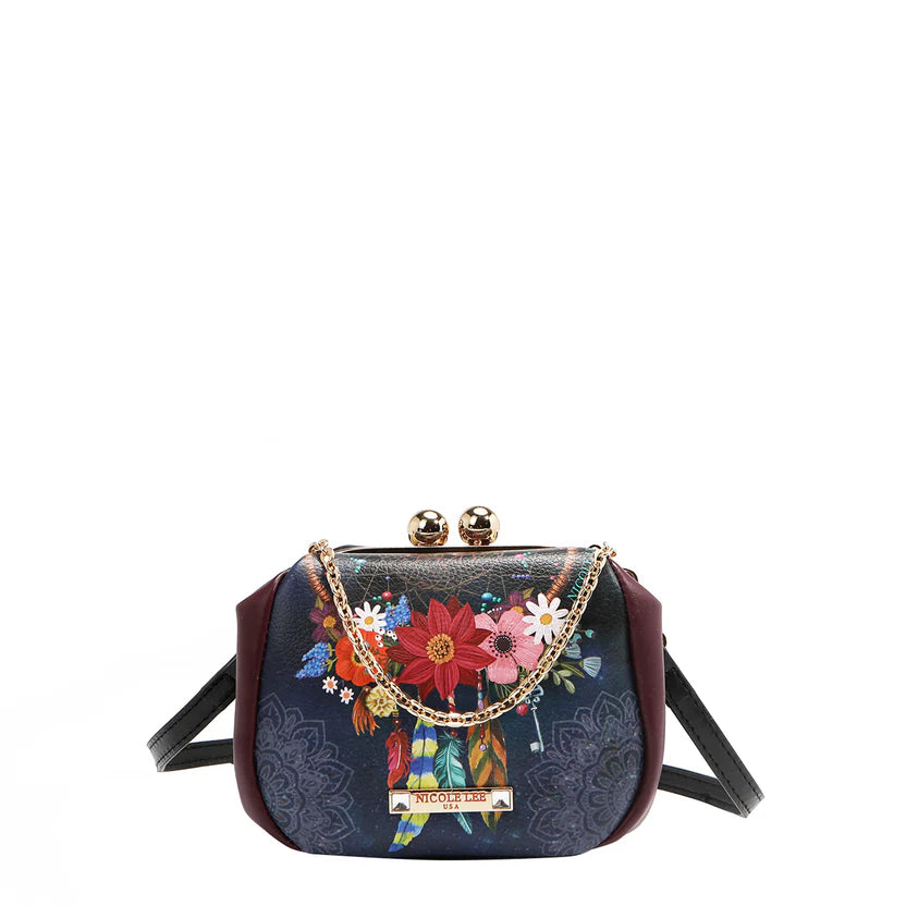 Kiss Lock Crossbody Mini Bag
