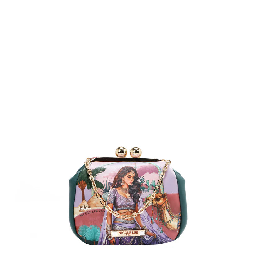 Kiss Lock Crossbody Mini Bag