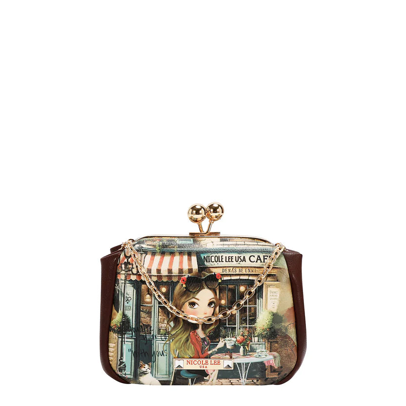 Kiss Lock Crossbody Mini Bag